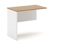 Ala de mesa de oficina VOLPI 80, blanco y roble, 80 x 40 cms