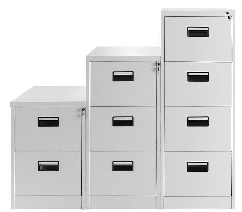 Archivador metálico OLIMPO, 4 cajones, gris ral 7035