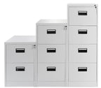 Archivador metálico OLIMPO, 4 cajones, gris ral 7035