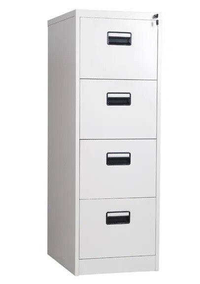 Archivador metálico OLIMPO, 4 cajones, gris ral 7035