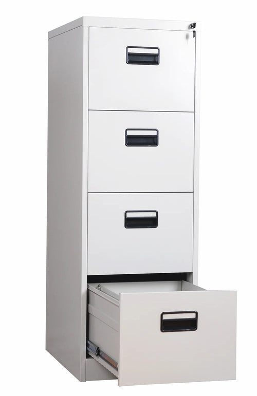 Archivador metálico OLIMPO, 4 cajones, gris ral 7035