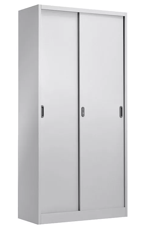 Armario metálico OLIMPO 902PC40, puertas correderas, gris ral 7035, 90x40x185 cms