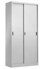 Armario metálico OLIMPO 902PC40, puertas correderas, gris ral 7035, 90x40x185 cms