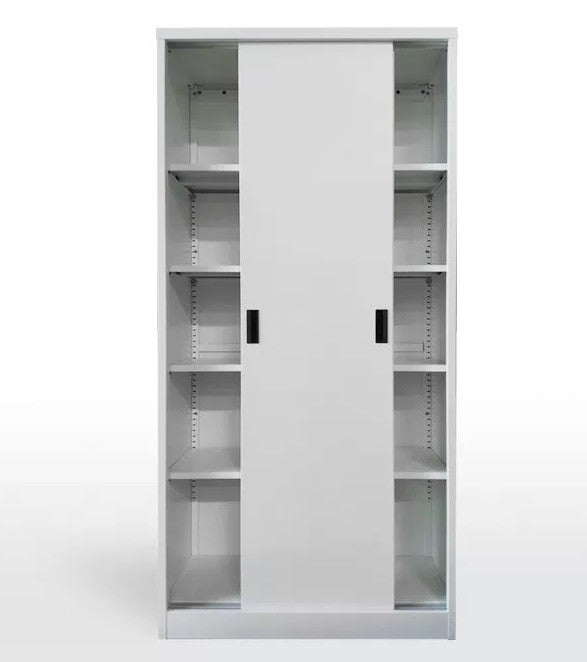 Armario metálico OLIMPO 902PC40, puertas correderas, gris ral 7035, 90x40x185 cms