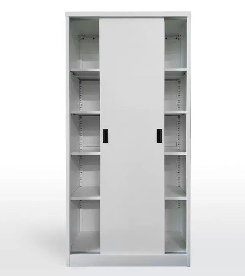 Armario metálico OLIMPO 902PC40, puertas correderas, gris ral 7035, 90x40x185 cms