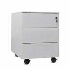 Cajonera metálica OLIMPO 3C, ruedas, 3 cajones, gris ral 7035.