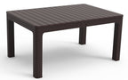 Mesa ALBUFEIRA, baja, polipropileno marrón chocolate, 90 x 60 cms