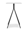 Mesa alta BISTRÓ, metal negro, tapa de MDP color blanco, 60 x 60 cms