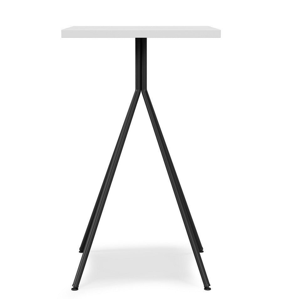Mesa alta BISTRÓ, metal negro, tapa de MDP color blanco, 60 x 60 cms