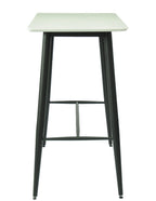 Mesa alta NITRA, metal, tapa blanca, 120 x 60 cms