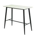 Mesa alta NITRA, metal, tapa blanca, 120 x 60 cms