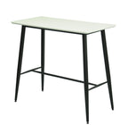 Mesa alta NITRA, metal, tapa blanca, 120 x 60 cms
