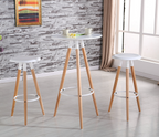 Mesa alta OTILIA NEW, madera, tapa blanca de 60 cms