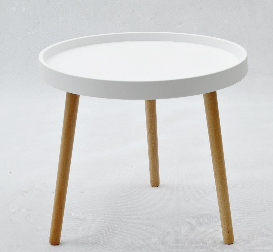 Mesa ANNIA ( M ), baja, madera, polipropileno blanco