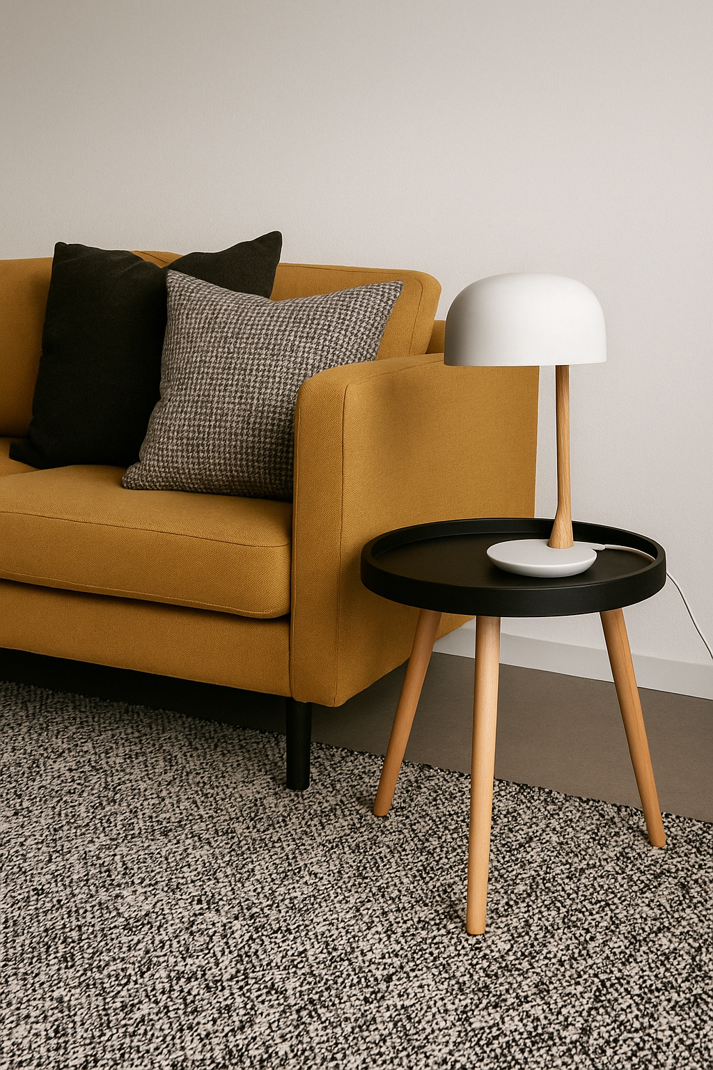 Mesa ANNIA ( M ), baja, madera, polipropileno negro
