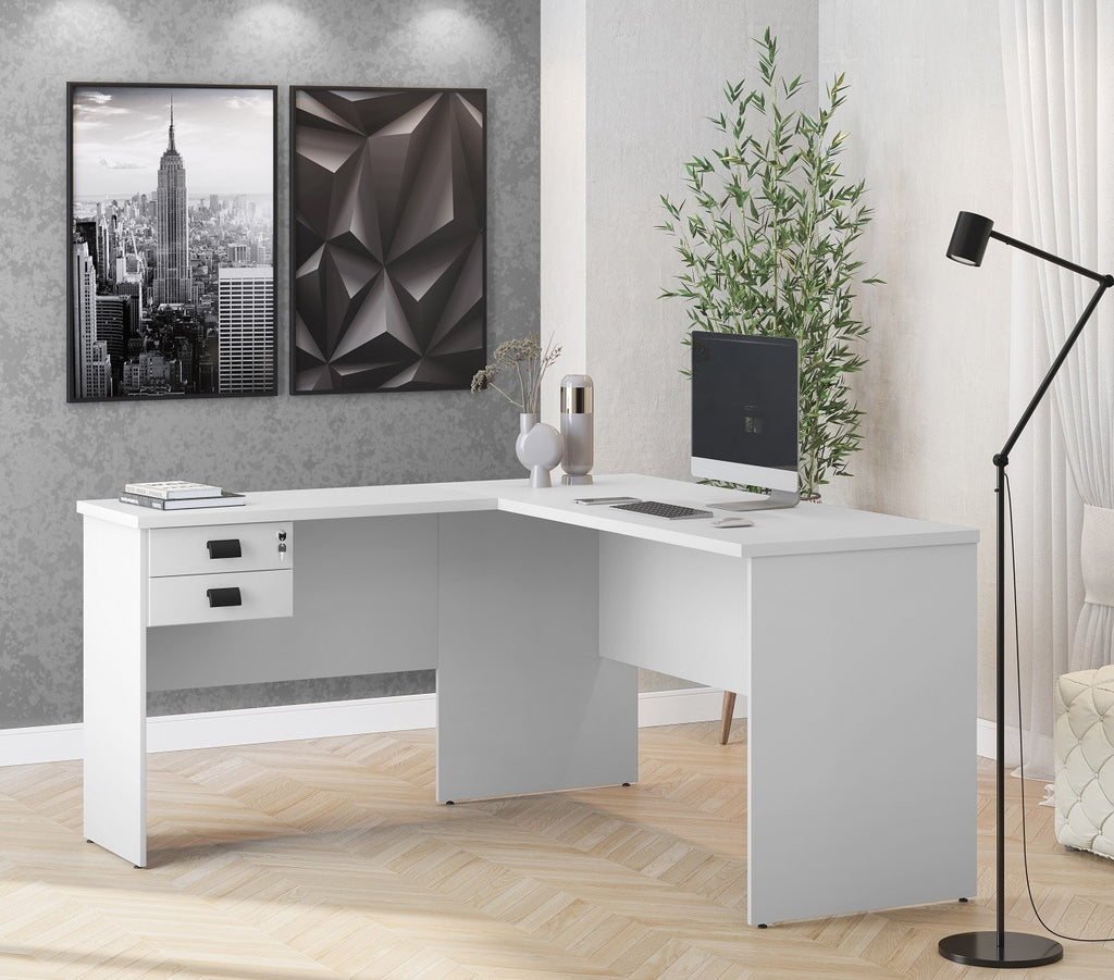 Mesa auxiliar ECO, bilaminado color platino, 90 x 40 cms