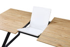 Mesa BÉRGAMO, extensible, metal, DM bilaminado,160 ~ 200x90 cms