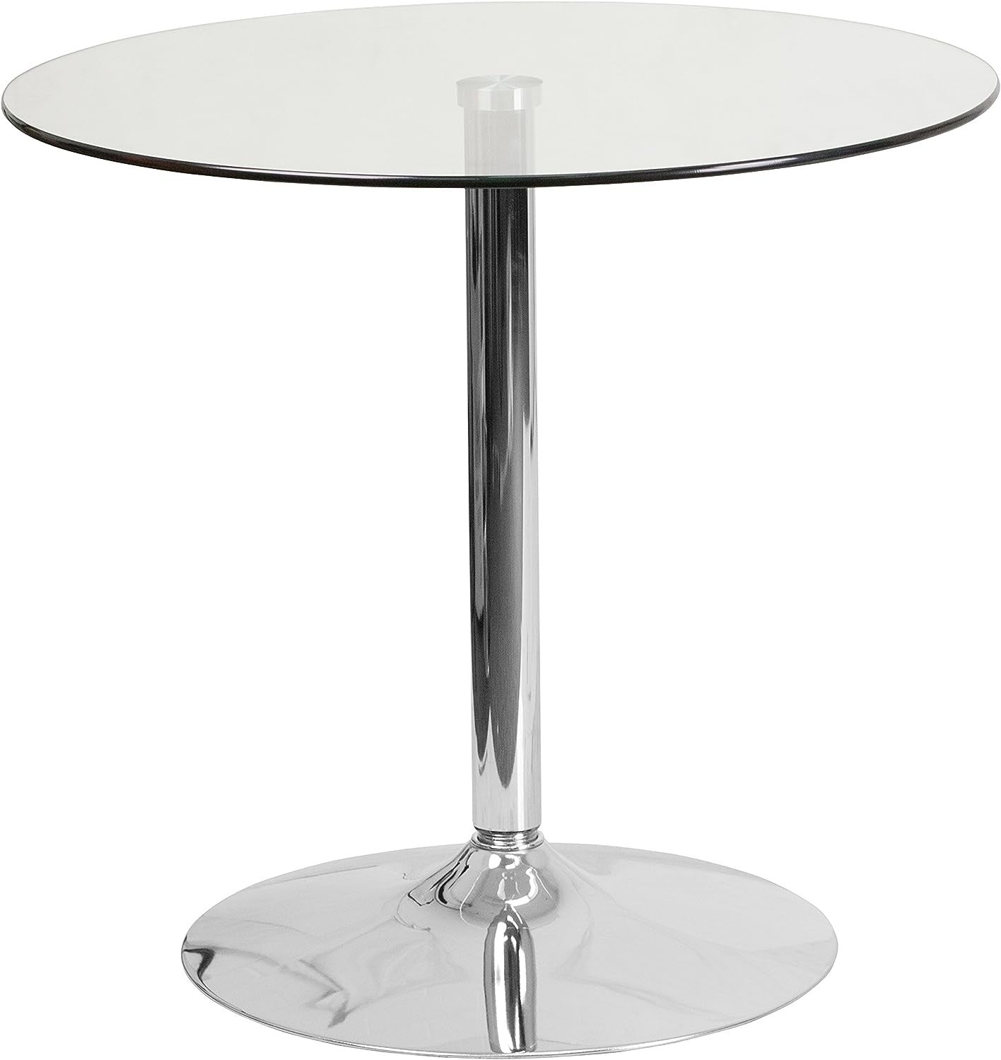 Mesa BERNIE 70R, cromada, cristal templado 70 cms diámetro