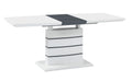 Mesa CHAMBERY, extensible, lacada blanca, 140 ~ 180 x 80 cms