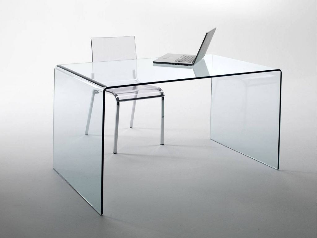Mesa CONCORD NEW, cristal curvado, 150 x 80 cms