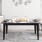 Mesa de comedor SIENA, bilaminado mármol negro, 180 x 90 cms.