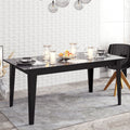 Mesa de comedor SIENA, bilaminado mármol negro, 180 x 90 cms.