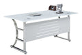 Mesa de oficina CADORE, vidrio templado super blanco, 180 x 85 cms