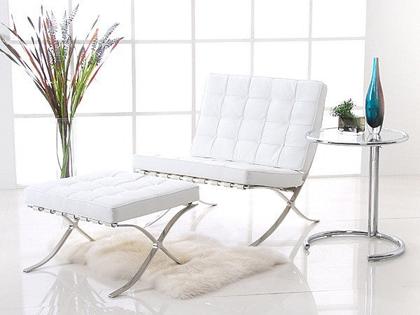 Mesa EG NEW, regulable, acero inoxidable y cristal, 50 cms de diámetro