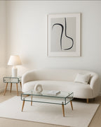 Mesa HOLANDA, madera, cristal, 110x55 cms
