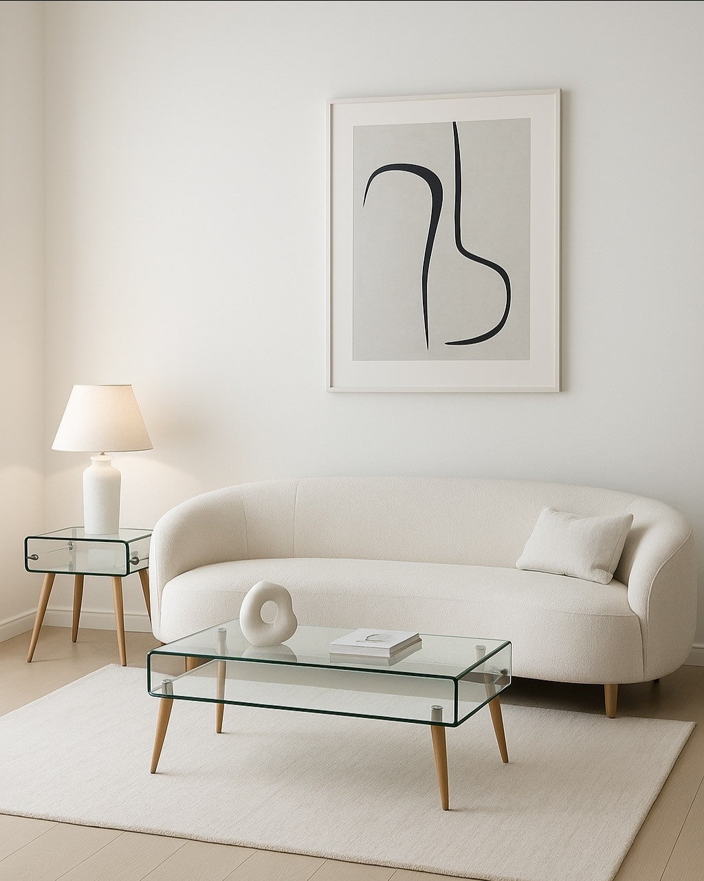 Mesa HOLANDA, madera, cristal, 110x55 cms