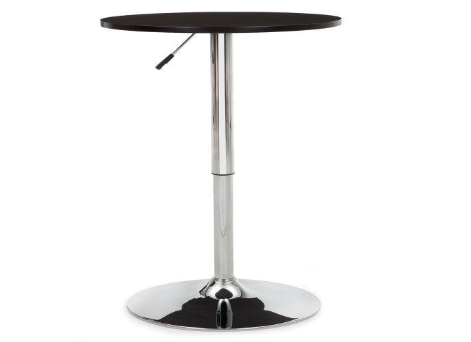 Mesa MABEL, graduable, tapa soft negra, 70 cms de diámetro