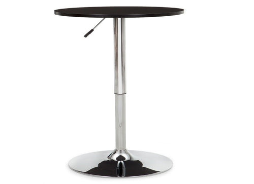 Mesa MABEL, graduable, tapa soft negra, 70 cms de diámetro