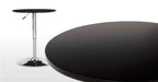 Mesa MABEL, graduable, tapa soft negra, 70 cms de diámetro