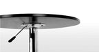 Mesa MABEL, graduable, tapa soft negra, 70 cms de diámetro