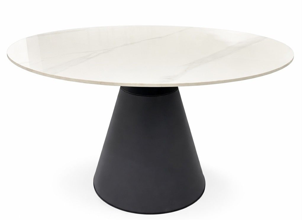Mesa NAIDA, metal, tapa de cerámica, 120 cms de diámetro