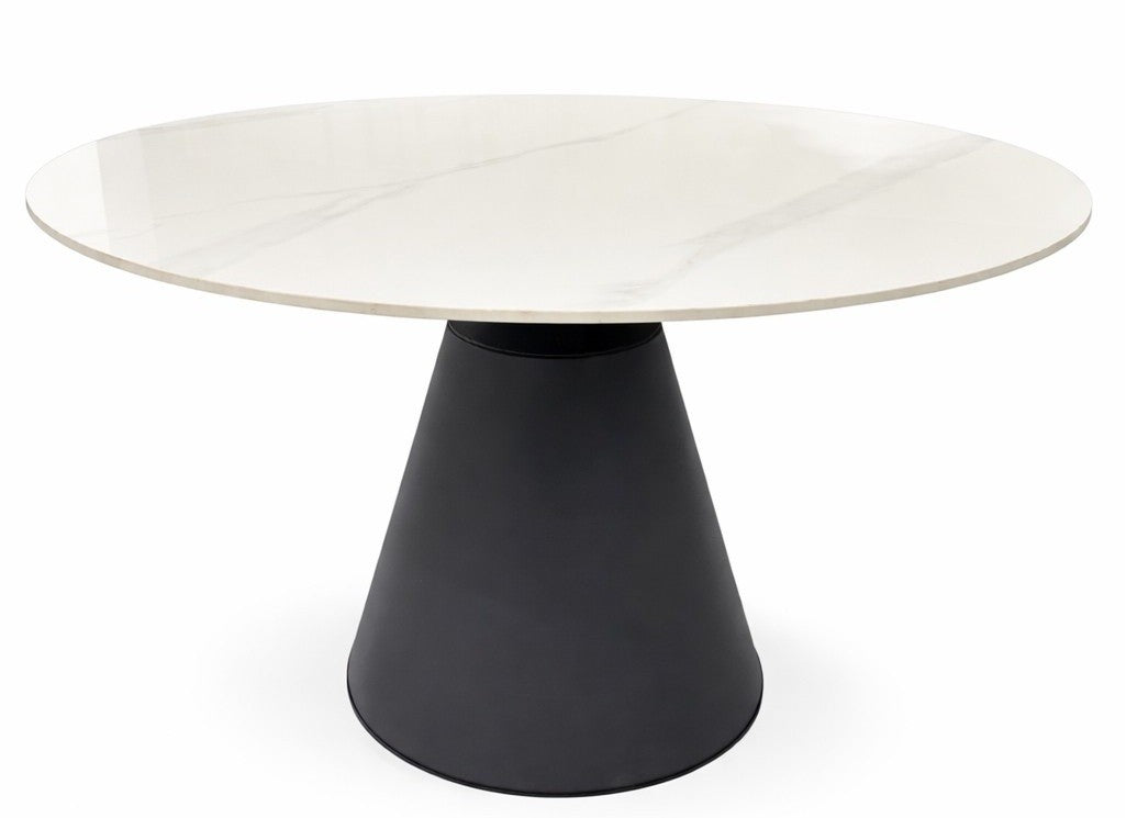 Mesa NAIDA, metal, tapa de cerámica, 120 cms de diámetro