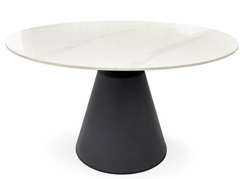Mesa NAIDA, metal, tapa de cerámica, 120 cms de diámetro