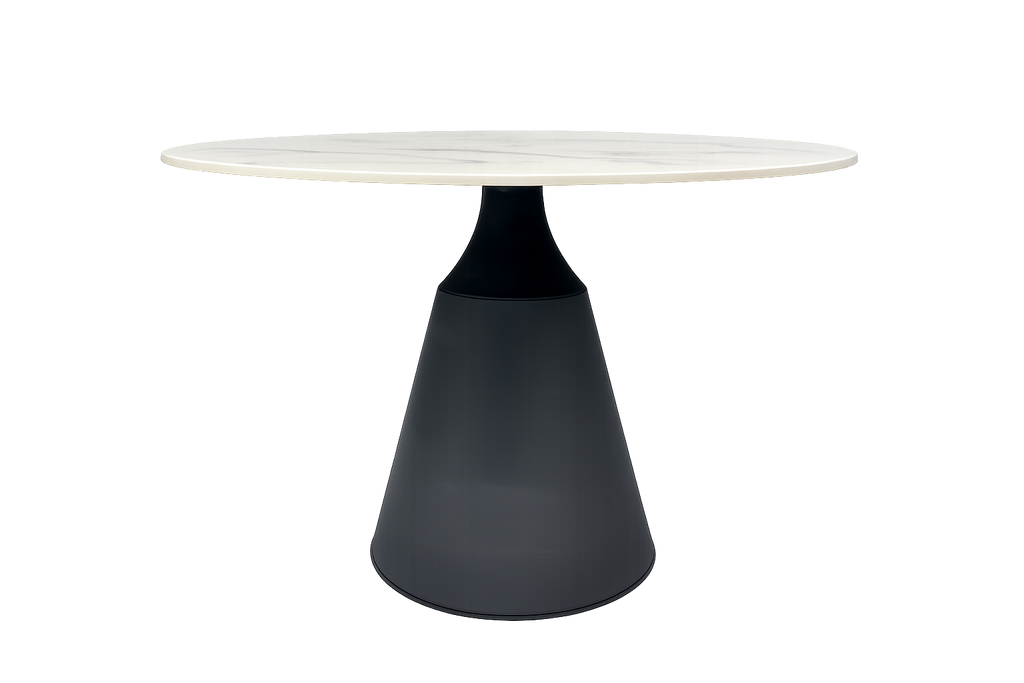 Mesa NAIDA, metal, tapa de cerámica, 120 cms de diámetro