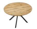Mesa OLITE 120R, metal, madera, 120 cms de diámetro