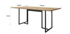 Mesa PRIME 25, metal negro, tapa MDP color avellana, 180 x 90 cms
