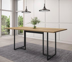 Mesa PRIME 25, metal negro, tapa MDP color avellana, 180 x 90 cms