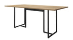 Mesa PRIME 25, metal negro, tapa MDP color avellana, 180 x 90 cms