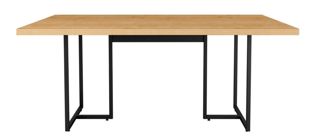 Mesa PRIME 40, metal negro, tapa MDP color natural, 180 x 90 cms