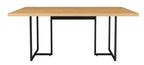 Mesa PRIME 40, metal negro, tapa MDP color natural, 180 x 90 cms