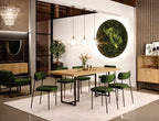 Mesa PRIME 40, metal negro, tapa MDP color natural, 180 x 90 cms