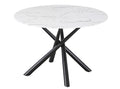 Mesa SAHARA, metal negro, tapa de cristal templado, 120 cms de diámetro