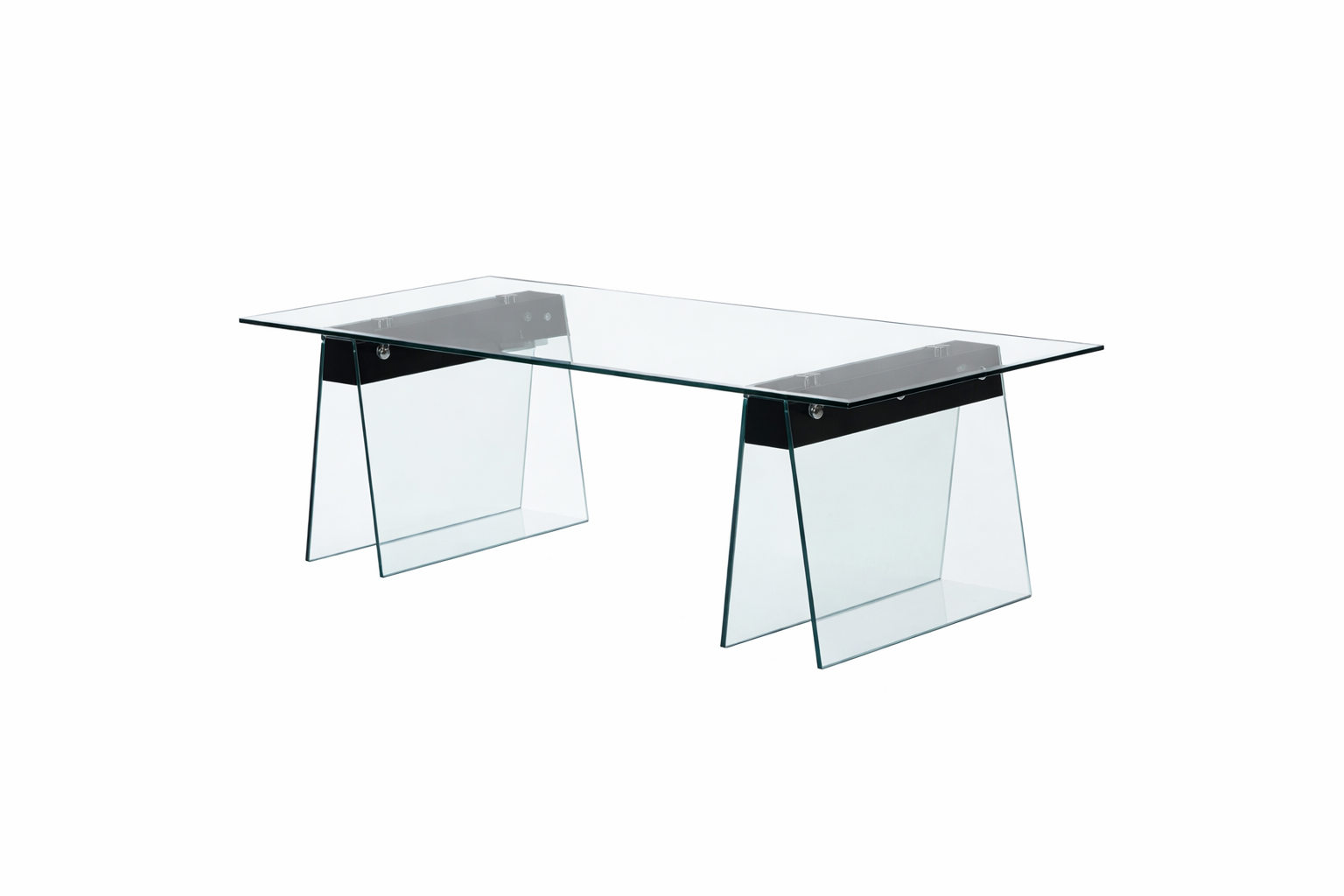 Mesa SELENE, baja, madera, cristal templado, 120x60 cms
