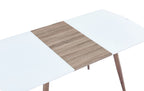 Mesa SOHAIL, extensible, metal, madera, cristal,140 ~ 180x80 cms