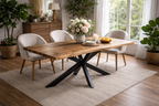 Mesa TOLEDO 150, metal negro, tapa DM bilaminado de 150 x 90 cms