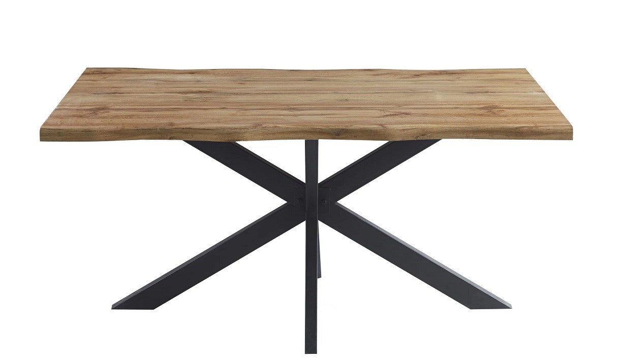 Mesa TOLEDO 150, metal negro, tapa DM bilaminado de 150 x 90 cms